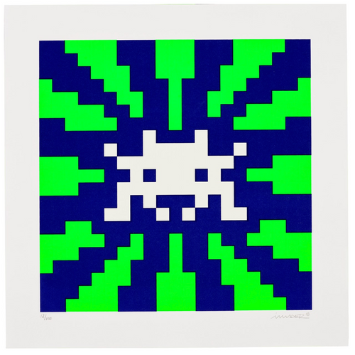 Invader - Sunset (Blue and Green)