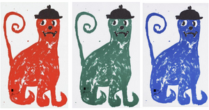 Szabolcs Bozó - "Red Lilly, Green Lilly, Blue Lilly" (Set of 3)