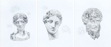 Daniel Arsham - "Eroded Classic Prints Portfolio Set of 3"